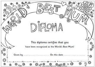 Colouring diplomas